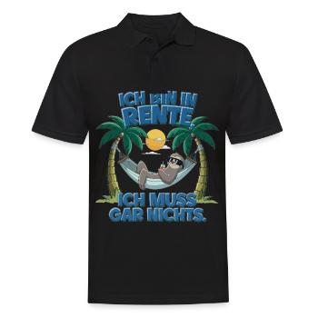 I'm retired, I don't have to do anything - Men's Polo Shirt - black - Front - Kai (181cm)