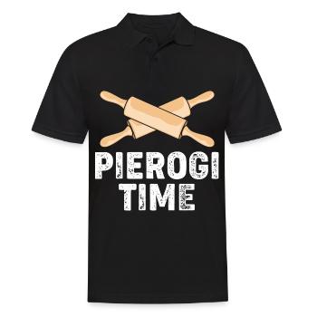 Polen Polnisch Pierogi - Männer Poloshirt - Schwarz - Vorne - Kai (181cm)