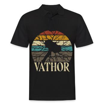Fathor Vathor Père Thor Hammer Cadeau de fête des pères - Polo Homme - noir - Devant - Kai (181cm)