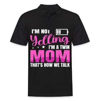 Muttertag Mutter von 2 Design für eine Mutter von - Männer Poloshirt - Schwarz - Vorne - Kai (181cm)
