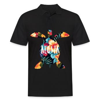 Hawaii Aloha Turtle Holiday Gift Party - Men's Polo Shirt - black - Front - Kai (181cm)