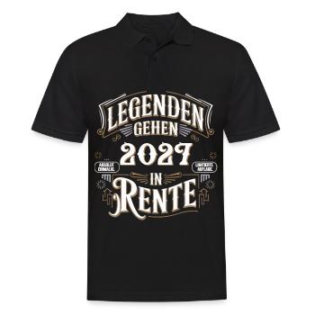 Legenden Gehen 2027 In Rente Absolut Einmalig - Männer Poloshirt - Schwarz - Vorne - Kai (181cm)