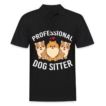 Haustier Sitter Haustiere Babysitter - Männer Poloshirt - Schwarz - Vorne - Kai (181cm)