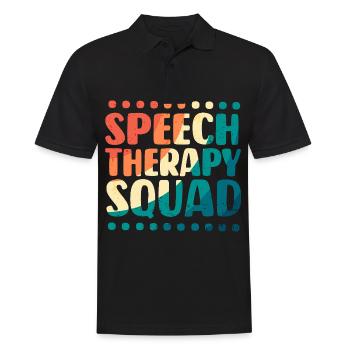 Speech Therapy Speech Therapist - Men's Polo Shirt - black - Front - Kai (181cm)