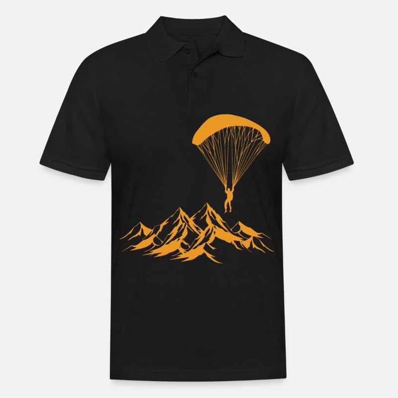 Skydive Paragliding - Männer Poloshirt - Schwarz
