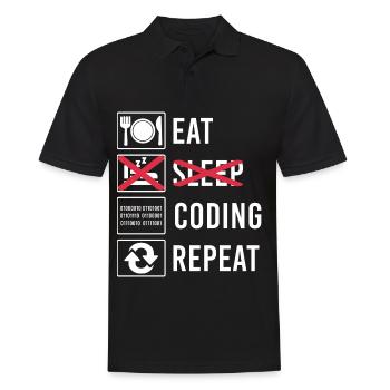 Cadeau de programmation de code - Polo Homme - noir - Devant - Kai (181cm)