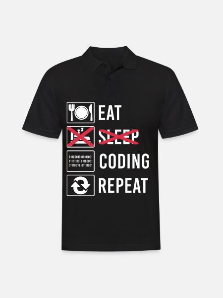 Coding Code Programming Gift Funny saying - Men's Polo Shirt - black