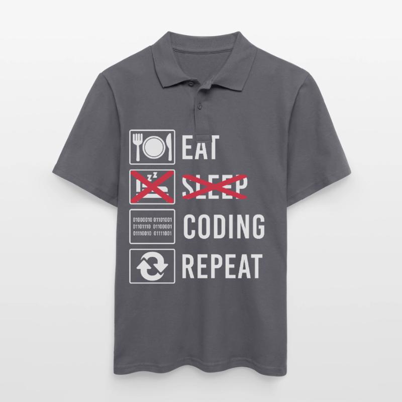 Coding Code Programmieren Geschenk Lustig Spruch Männer Poloshirt
