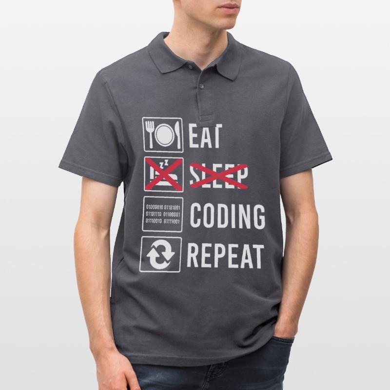 Coding Code Programmieren Geschenk Lustig Spruch Männer Poloshirt