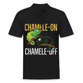 Caméléon design pour un éleveur de caméléon - Polo Homme - noir - Devant - Kai (181cm)