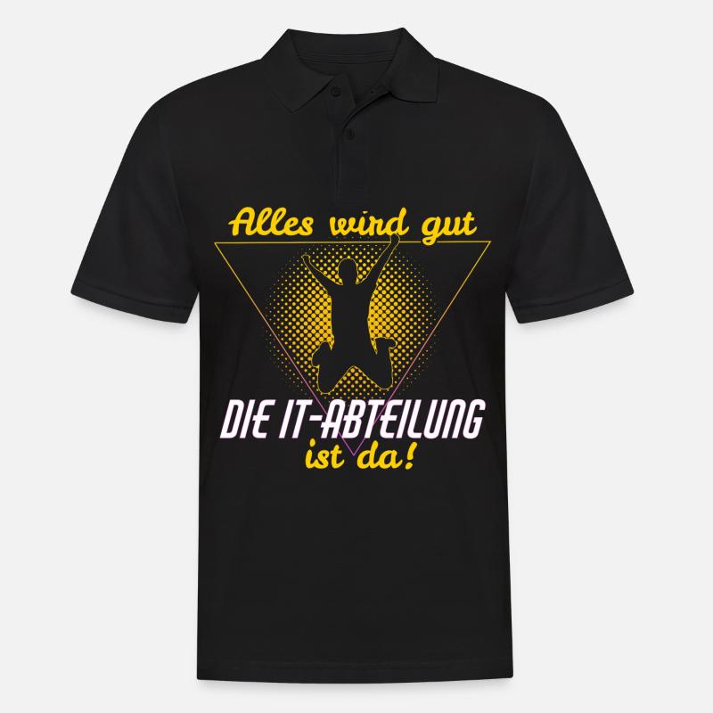 it abteilung - Männer Poloshirt - Schwarz