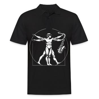 Saxophone homme de Vitruve - Polo Homme - noir - Devant - Kai (181cm)