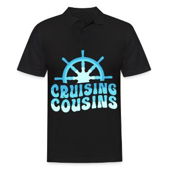 Cousins Kreuzfahrt Kreuzfahrtschiff - Männer Poloshirt - Schwarz - Vorne - Kai (181cm)