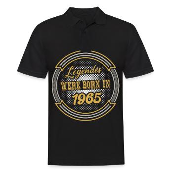 Naissance de 1965 Anniversaire - Polo Homme - noir - Devant - Kai (181cm)
