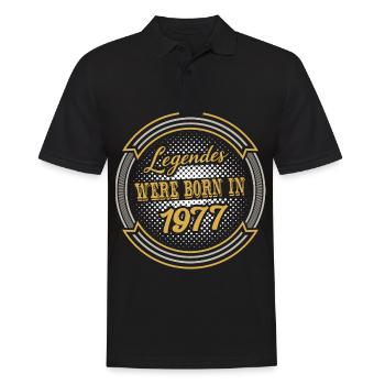 Born 1977 birthday - Men's Polo Shirt - black - Front - Kai (181cm)