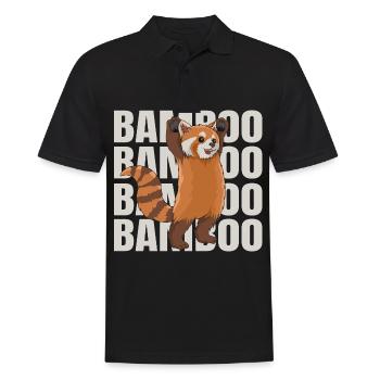 Red Panda Design für einen Red Panda Zoowärter - Männer Poloshirt - Schwarz - Vorne - Kai (181cm)