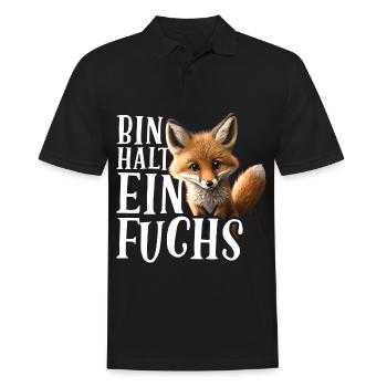 Bin halt ein Fuchs Fuchsliebhaber Statement - Männer Poloshirt - Schwarz - Vorne - Kai (181cm)