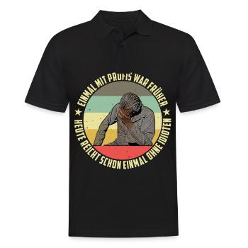 einmal mit profis war früher heute reicht schon - Männer Poloshirt - Schwarz - Vorne - Kai (181cm)