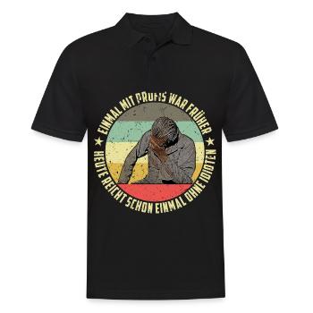 einmal mit profis war früher heute reicht schon - Männer Poloshirt - Schwarz - Vorne - Kai (181cm)