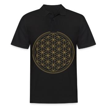 Fleur de vie Symbole de protection de la fleur de vie - Polo Homme - noir - Devant - Kai (181cm)