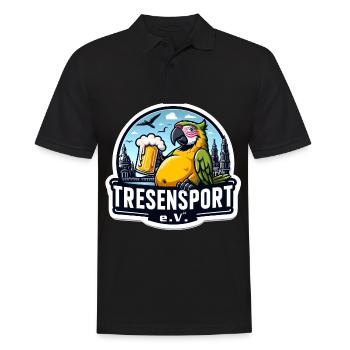 Tresensport e.V. - Männer Poloshirt - Schwarz - Vorne - Kai (181cm)