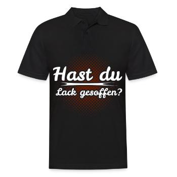 Lack gesoffen - Männer Poloshirt - Schwarz - Vorne - Kai (181cm)