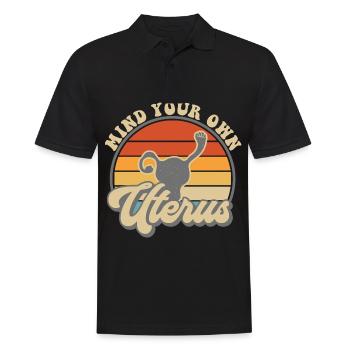 Occupez-vous de votre propre utérus - Polo Homme - noir - Devant - Kai (181cm)