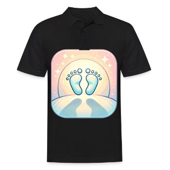 Footprints in the Sunset – Magical - Men's Polo Shirt - black - Front - Kai (181cm)