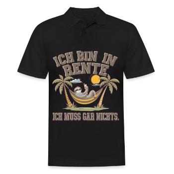 I'm retired, I don't have to do anything - Men's Polo Shirt - black - Front - Kai (181cm)
