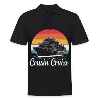 Cousins Kreuzfahrt Kreuzfahrtschiff - Männer Poloshirt - Schwarz - Vorne - Kai (181cm)