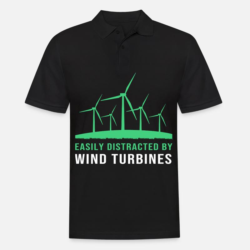 Énergie éolienne Éolienne Énergie éolienne - Polo Homme - noir