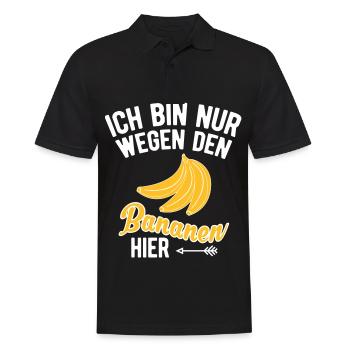 Jogging because of the bananas gift for runners - Men's Polo Shirt - black - Front - Kai (181cm)