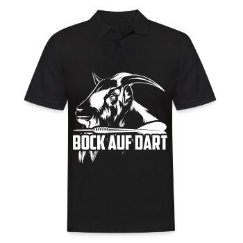 Bock auf Dart Dartspieler Geschenk - Männer Poloshirt - Schwarz - Vorne - Kai (181cm)