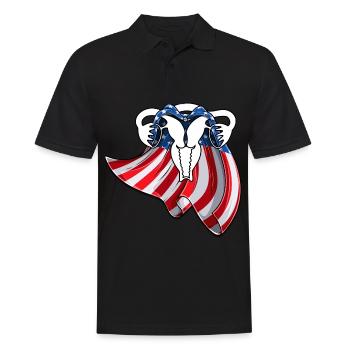 Occupez-vous de votre propre utérus - Polo Homme - noir - Devant - Kai (181cm)