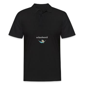 Faultier urlaubsreif lustig Geschenkidee müde süß - Männer Poloshirt - Schwarz - Vorne - Kai (181cm)