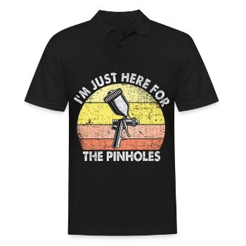 I'm Just Here For The Pinholes Vehicle Painter - Men's Polo Shirt - black - Front - Kai (181cm)