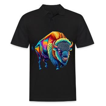 Bison - Men's Polo Shirt - black - Front - Kai (181cm)