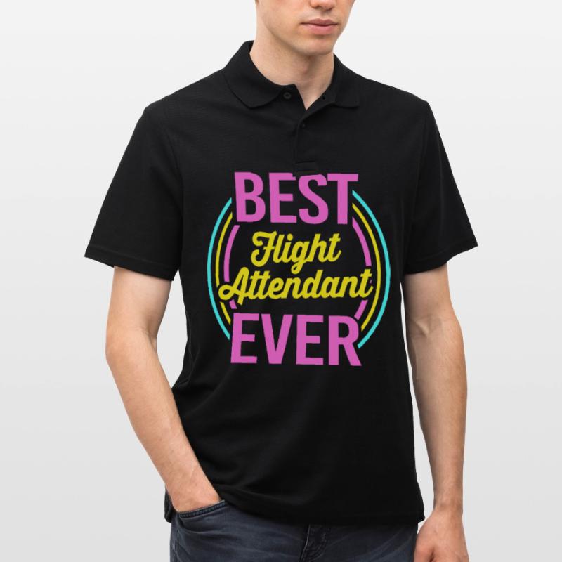 Flugbegleiter Stewardess Männer Poloshirt