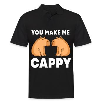 Capibara Capybara - Männer Poloshirt - Schwarz - Vorne - Kai (181cm)