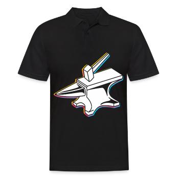 Anvil blacksmithing - Men's Polo Shirt - black - Front - Kai (181cm)