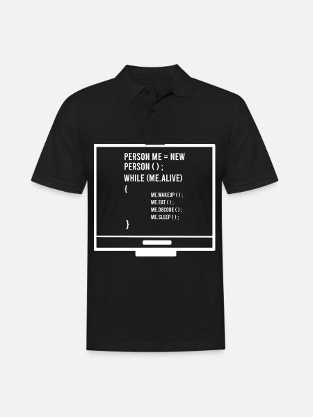 Coding Programming Computer Programmer - Men's Polo Shirt - black