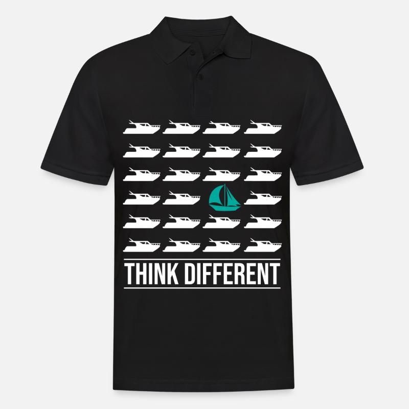 Think Different Sailing Boat - Men's Polo Shirt - black