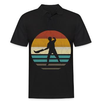 Jai Alai Sports Rétro vintage Cesta-Punta, Pelota - Polo Homme - noir - Devant - Kai (181cm)