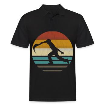 Jai Alai Sports Retro vintage Cesta-Punta, Pelota - Men's Polo Shirt - black - Front - Kai (181cm)