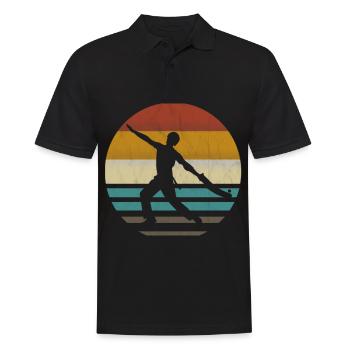 Jai Alai Sports Rétro vintage Cesta-Punta, Pelota - Polo Homme - noir - Devant - Kai (181cm)