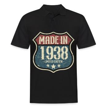 1938 Vintage Birthday Retro Vintage Gift - Men's Polo Shirt - black - Front - Kai (181cm)