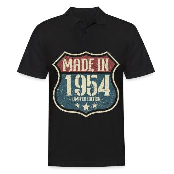 1954 Anniversaire Né En 1954 Rétro Vintage - Polo Homme - noir - Devant - Kai (181cm)