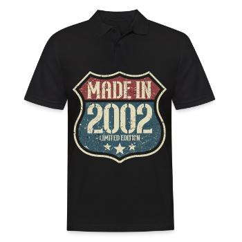 2002 Jahrgang Geburtstag Retro Vintage Geschenk - Männer Poloshirt - Schwarz - Vorne - Kai (181cm)