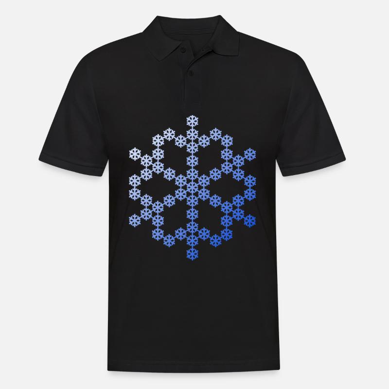 Flocon de neige de flocon de neige - Polo Homme - noir