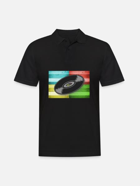 Vinyle sur Pop Art - Polo Homme - noir